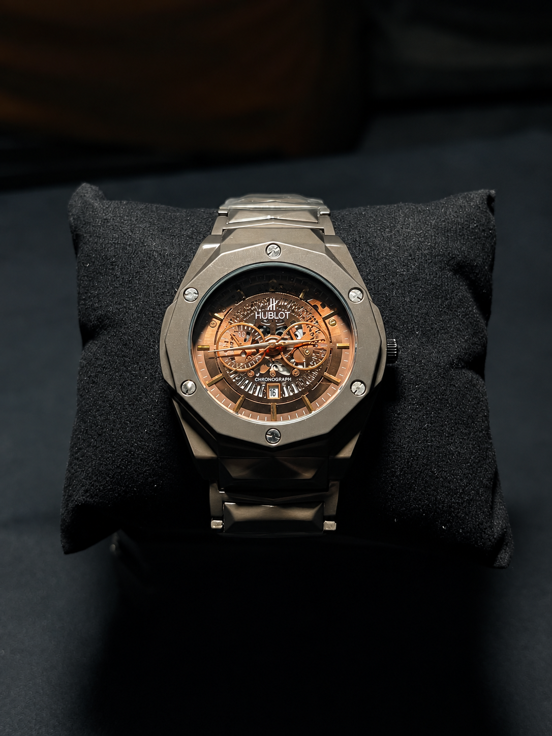Hublot Rose Gold Skeleton Watch