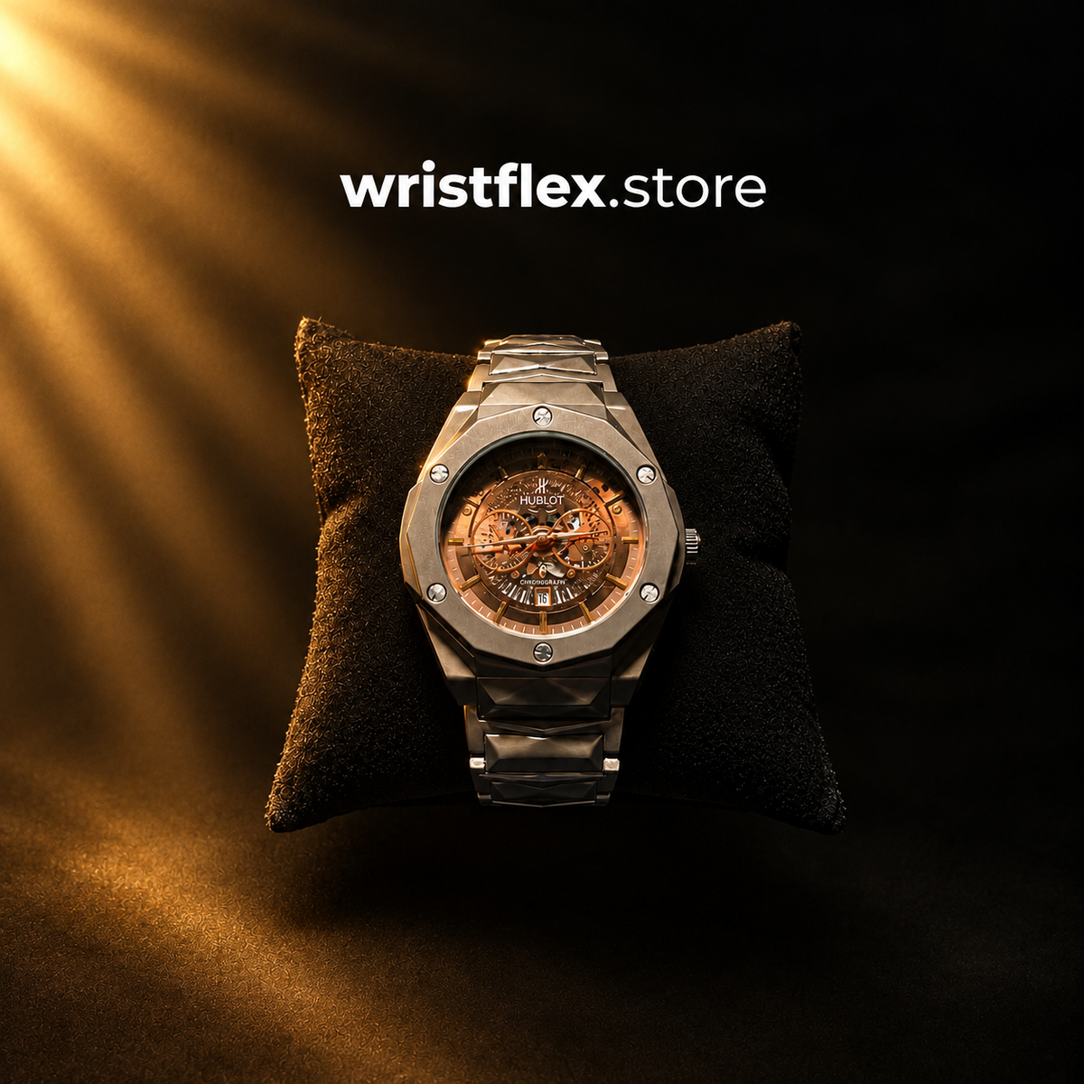 Hublot Rose Gold Skeleton Watch