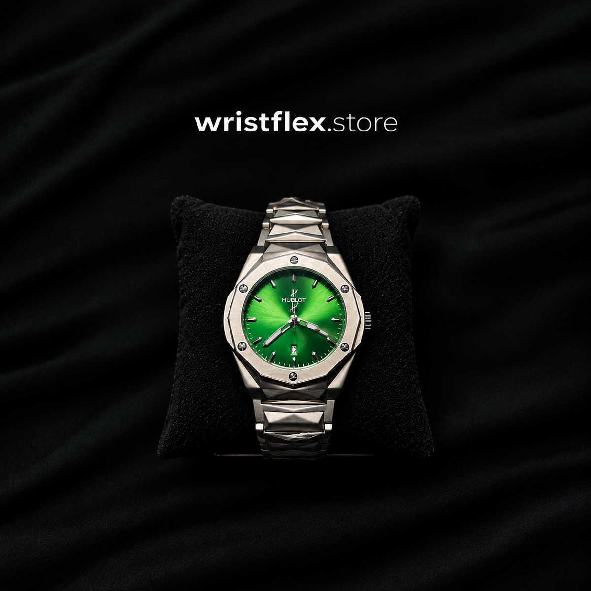 Hublot-Style Green Sunray Dial Watch